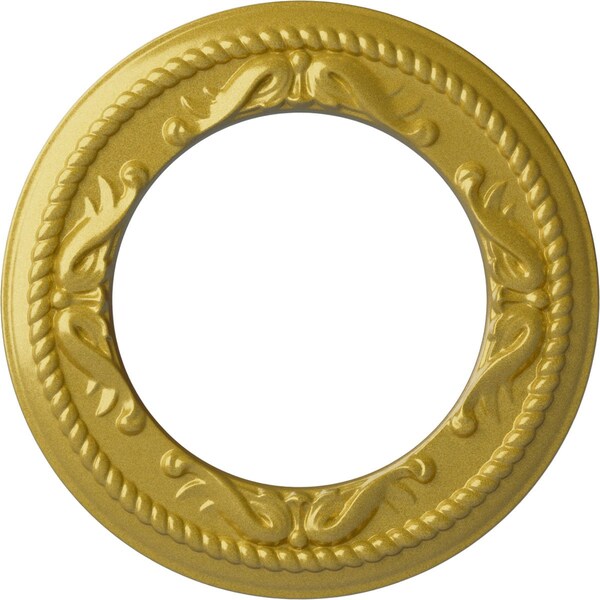 Ekena Millwork Roped Medway Ceiling Medallion (Fits Canopies up to 7 1/2"), 12 1/4"OD x 7 1/2"ID x 7/8"P, Rich Gold CM12MERGS - main